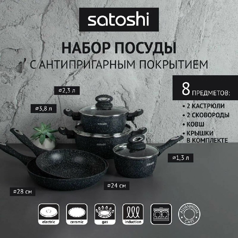 Набор посуды для приготовления с антипр…